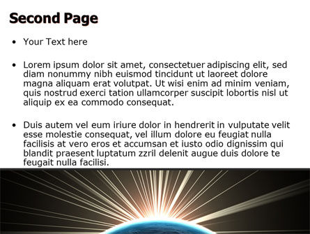 Modèle PowerPoint de le lever du soleil de l'espace, Diapositive 2, 06407, Mondial — PoweredTemplate.com