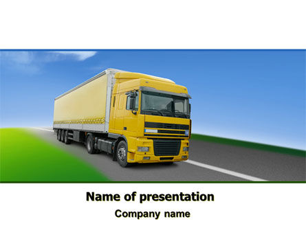 Goederenvervoer PowerPoint Template, Gratis PowerPoint-sjabloon, 06409, Auto's/Vervoer — PoweredTemplate.com