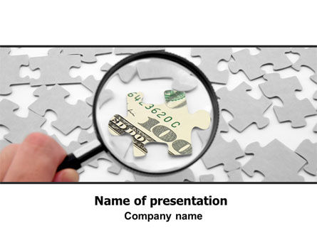 Dollar-puzzle PowerPoint Vorlage, Kostenlos PowerPoint-Vorlage, 06417, Finanzwesen/Buchhaltung — PoweredTemplate.com