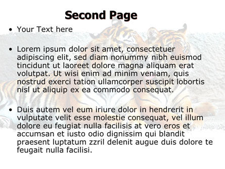 老虎PowerPoint模板, 幻灯片 2, 06421, 动物和宠物 — PoweredTemplate.com