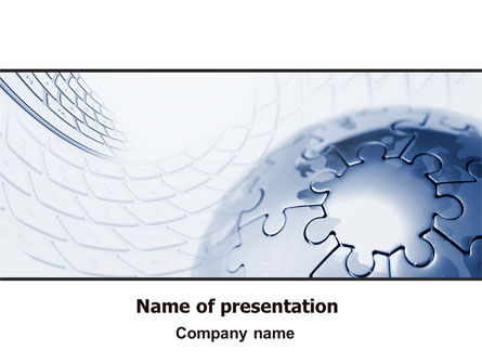 Modelo do PowerPoint - quebra-cabeça computadorizado do mundo, Grátis Modelo do PowerPoint, 06441, Tecnologia e Ciência — PoweredTemplate.com