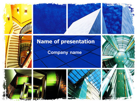 Plantilla de PowerPoint - planificación interna del edificio, Gratis Plantilla de PowerPoint, 06451, Construcción — PoweredTemplate.com