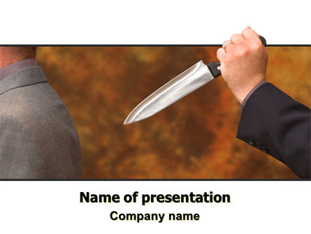 Stab In The Back PowerPoint Template, Free PowerPoint Template, 06463, Consulting — PoweredTemplate.com