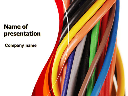 Cables PowerPoint Template, Free PowerPoint Template, 06465, Telecommunication — PoweredTemplate.com