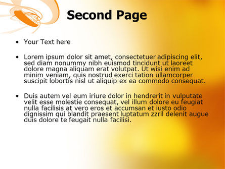 Modèle PowerPoint de ruban d'orange, Diapositive 2, 06472, Abstrait / Textures — PoweredTemplate.com