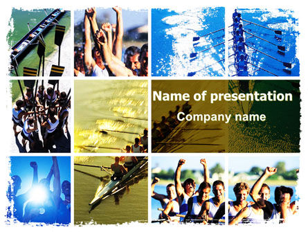 Rowing PowerPoint Template, Free PowerPoint Template, 06483, Sports — PoweredTemplate.com