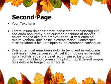 Modello PowerPoint - Foglie di autunno in gamma di colori marrone chiaro, Slide 2, 06487, Astratto/Texture — PoweredTemplate.com