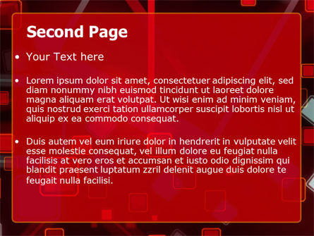 Plantilla de PowerPoint - resumen cuadrados rojos, Diapositiva 2, 06495, Abstracto / Texturas — PoweredTemplate.com