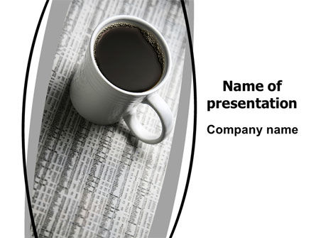 Morning Coffee Cup PowerPoint Template, 06498, Financial/Accounting — PoweredTemplate.com