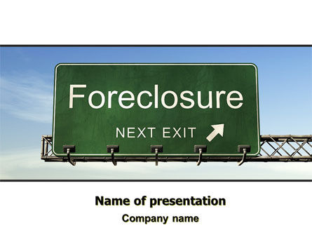 Modelo do PowerPoint - foreclosure, Grátis Modelo do PowerPoint, 06502, Finanças/Contabilidade — PoweredTemplate.com