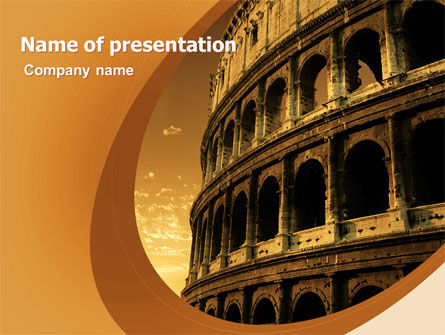 Colosseum PowerPoint Template, 06549, Construction — PoweredTemplate.com