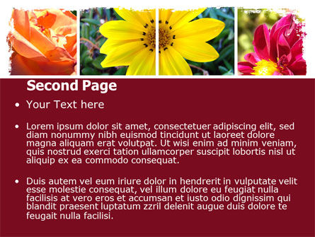 파워포인트 템플릿 - 정원 꽃, 슬라이드 2, 06562, 농업 — PoweredTemplate.com