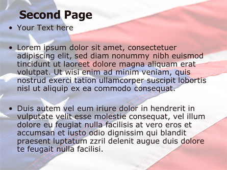 파워포인트 템플릿 - 자랑스럽게 급증하는 미국 국기, 슬라이드 2, 06563, 미국 — PoweredTemplate.com