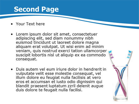 Toothbrushes Free PowerPoint Template, Slide 2, 06605, Medical — PoweredTemplate.com