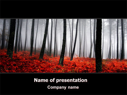 Red Fall PowerPoint Template, Free PowerPoint Template, 06615, Nature & Environment — PoweredTemplate.com