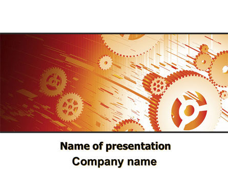 齿轮免费PowerPoint模板, 免费 PowerPoint模板, 06619, 公用事业/工业 — PoweredTemplate.com