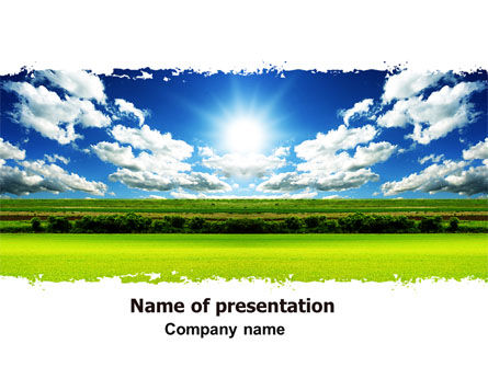 明るい日 - PowerPointテンプレート, 06630, 自然＆環境 — PoweredTemplate.com