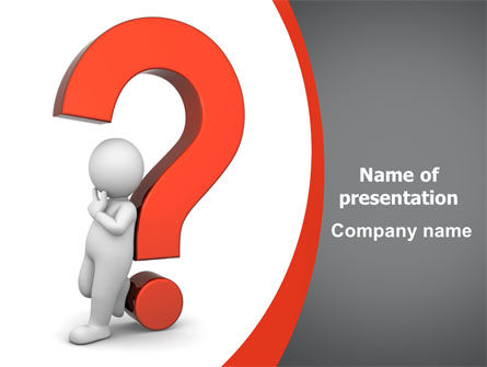 Question Mark PowerPoint Template, 06651, Consulting — PoweredTemplate.com
