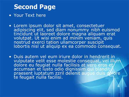 Modèle PowerPoint de flèche bleue en néon, Diapositive 2, 06652, Business — PoweredTemplate.com