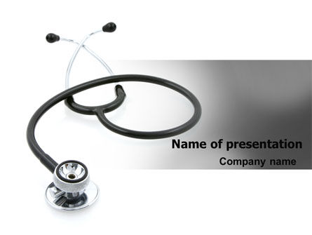 Modelo do PowerPoint - phonendoscope em uma cor cinzenta, Grátis Modelo do PowerPoint, 06653, Médico — PoweredTemplate.com
