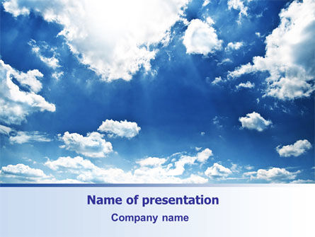 深蓝天PowerPoint模板, 免费 PowerPoint模板, 06659, 自然与环境 — PoweredTemplate.com