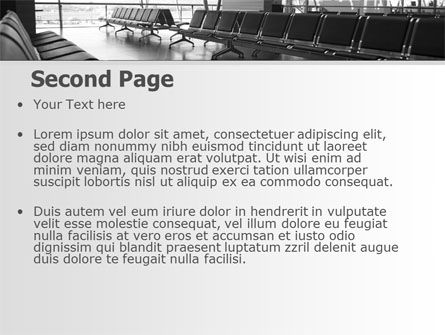 Plantilla de PowerPoint - sala de espera en el aeropuerto, Diapositiva 2, 06676, Negocios — PoweredTemplate.com
