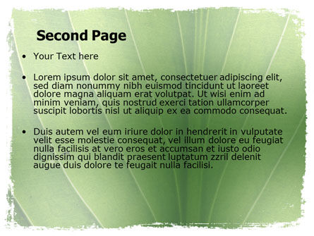 Streifen von grünem blatt PowerPoint Vorlage, Folie 2, 06686, Natur & Umwelt — PoweredTemplate.com
