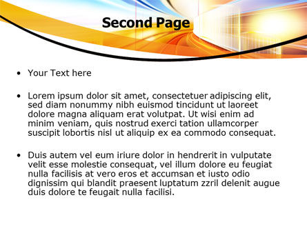 Modello PowerPoint - Luminoso tunnel illuminato, Slide 2, 06691, Astratto/Texture — PoweredTemplate.com