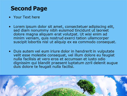 Green Planet In the Space PowerPoint Template, Slide 2, 06693, Nature & Environment — PoweredTemplate.com