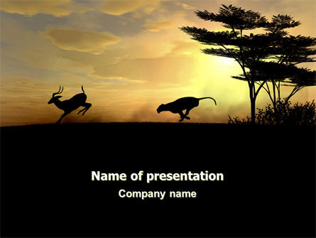 파워포인트 템플릿 - 야생 사냥, 무료 파워 포인트 템플릿, 06699, 동물 및 애완동물 — PoweredTemplate.com