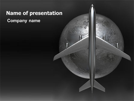 Steel Plane PowerPoint Template, 06718, Cars and Transportation — PoweredTemplate.com
