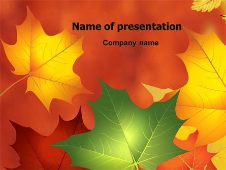 Modelo do PowerPoint - folhas de outono tema, Grátis Modelo do PowerPoint, 06756, Natureza e Ambiente — PoweredTemplate.com