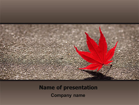 Rotes blatt PowerPoint Vorlage, Kostenlos PowerPoint-Vorlage, 06765, Natur & Umwelt — PoweredTemplate.com