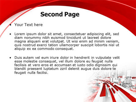 Abstracte Stad Instorting PowerPoint Template, Dia 2, 06774, Constructie — PoweredTemplate.com