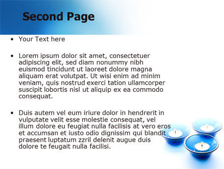 Blaue kerzen PowerPoint Vorlage, Folie 2, 06778, Gesundheit und Erholung — PoweredTemplate.com