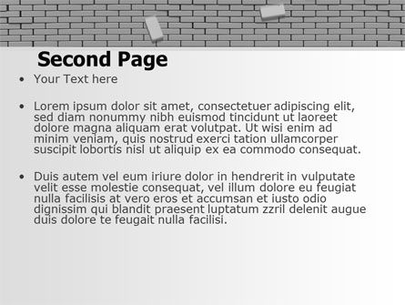 Modello PowerPoint - Muro rotto in grigio, Slide 2, 06781, Consulenze — PoweredTemplate.com