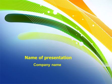绿色和黄色的触摸PowerPoint模板, 免费 PowerPoint模板, 06789, 抽象/纹理 — PoweredTemplate.com