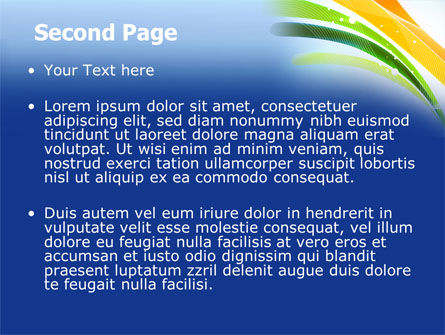 Plantilla de PowerPoint - tacto verde y amarillo, Diapositiva 2, 06789, Abstracto / Texturas — PoweredTemplate.com