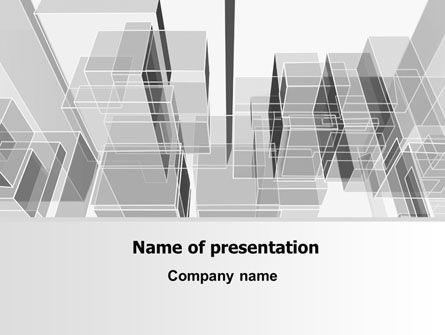 Templat PowerPoint Arsitektur Abstrak, Gratis Templat PowerPoint, 06803, Bisnis — PoweredTemplate.com