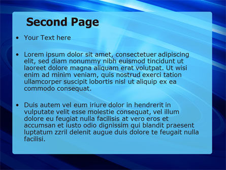 Blue Whirlpool PowerPoint Template, Slide 2, 06826, Abstract/Textures — PoweredTemplate.com