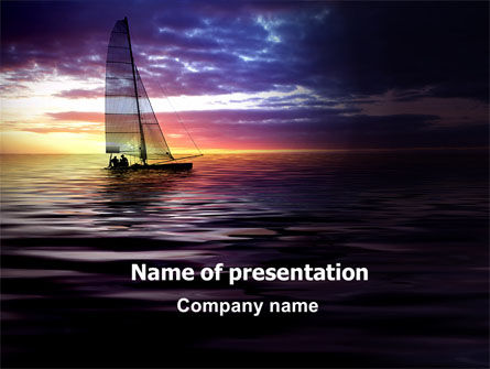 Modèle PowerPoint de twilight sea, Gratuit Modele PowerPoint, 06845, Sport — PoweredTemplate.com