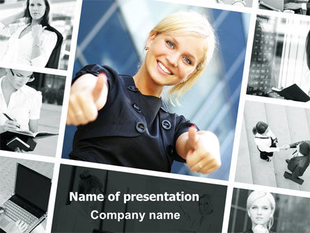 Modelo do PowerPoint - carreira para mulheres, 06850, Pessoas — PoweredTemplate.com