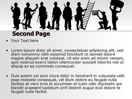 Templat PowerPoint Membangun Tim, Slide 2, 06853, Utilitas/Industri — PoweredTemplate.com