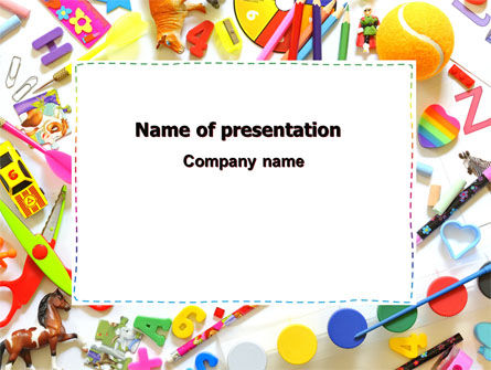 Childish Frame PowerPoint Template, Free PowerPoint Template, 06861, Education & Training — PoweredTemplate.com