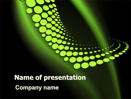 Abstract Spiral Green PowerPoint Template, Free PowerPoint Template, 06877, Abstract/Textures — PoweredTemplate.com