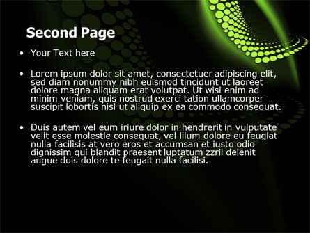 Templat PowerPoint Abstrak Spiral Hijau, Slide 2, 06877, Abstrak/Tekstur — PoweredTemplate.com