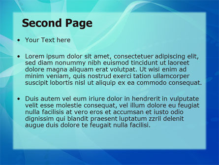 Blue Abstract Veil PowerPoint Template, Slide 2, 06892, Abstract/Textures — PoweredTemplate.com