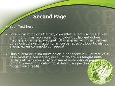 Plantilla de PowerPoint - eco amigable, Diapositiva 2, 06900, Global — PoweredTemplate.com