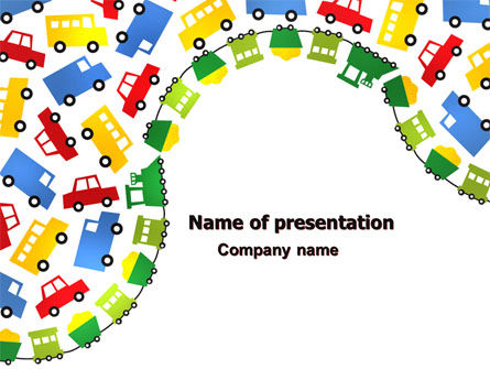 Modelo do PowerPoint - tema infantil do carro, Grátis Modelo do PowerPoint, 06909, Education & Training — PoweredTemplate.com