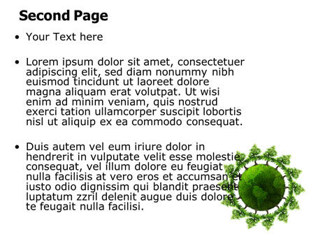 Modèle PowerPoint gratuit de monde vert, Diapositive 2, 06918, Nature / Environnement — PoweredTemplate.com